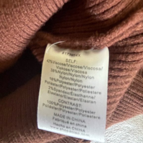 Anthropologie  Dolan Sheer Animal Print Puff-Sleeve Brown Sweater Size 3X - Picture 11 of 11